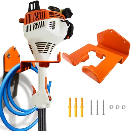 1 Pack Weed Eater Wall Hanger - Heavy Duty Trimmer Holder for Garage & Garden