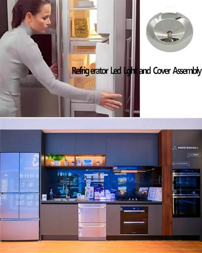 (2-Pack) GE WR55X11132 Light Bulbs - Refrigerator LED Cover Assembly, Chrome, 2 Pack