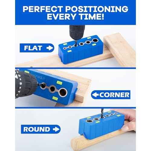 Drill Block Guide for Straight Holes - Precision Drilling Tool for Woodworkers, DIY Enthusiasts & Professional Craftsmen