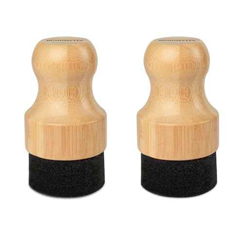 Cutting Board Oil Wax Applicator - 2PCS Bamboo Wood Applicator for Food Grade Mineral Oil Boards, Wooden Butcher Blocks,Spatulas,Spoons,Utensils
