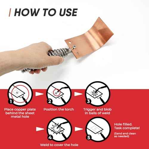 Welding Spoon Copper Welding Spoon Welders Helper 3mm Thick,3 Plate Set, Flat/Curved/Angle Copper Paddle Backer