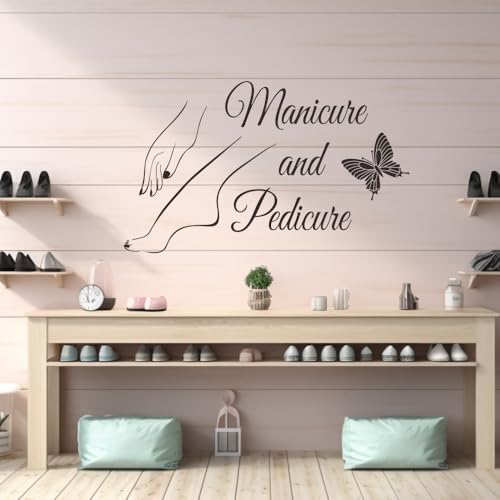 Foot Massage Wall Decal - Manicure and Pedicure Decor Stickers, Spa Treatment Wall Art, and Beauty Salon Decor for Wellness and Relaxation