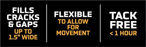 SIKA Sikaflex-410 Asphalt Sealant, Black, Self-Leveling Hybrid Sealant for Filling Cracks in Asphalt Driveways, Roadways, and Pavements - 9 fl. oz. Cartridge, Fills Cracks up to 1.5 in. Wide