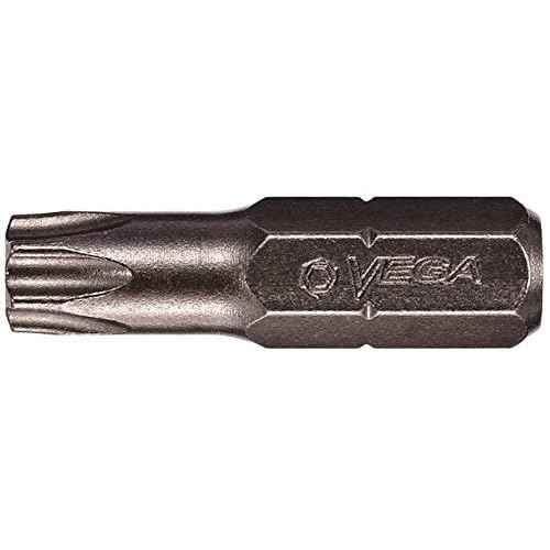 VEGA T45 TORX Security Bits. Professional Grade ¨ù Inch Hex Shank TORX T-45 S2 Steel 1" Security Bits. 125TT45A-4 (Pack of 4)
