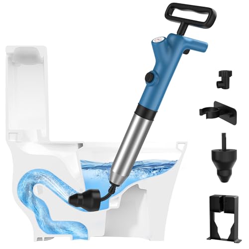 Granarbol Blue High Pressure Toilet Plunger with Real-Time Pressure Gauge