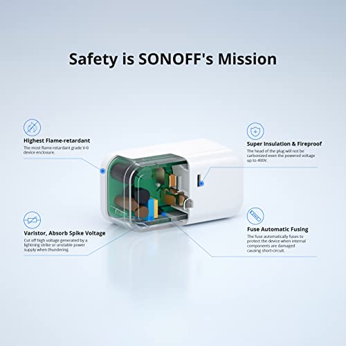 SONOFF Zigbee Smart Plug S40 Lite 15A Outlet for Alexa & SmartThings