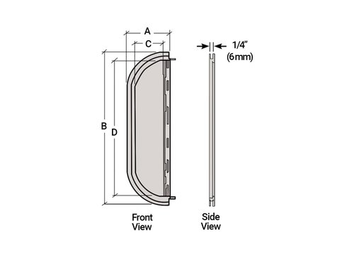 FHC AMS100BL Standard Mail Slot Black Anodized 2-5/8" x 9-5/8"