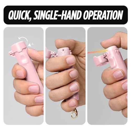 Guard Dog Security Packin' Heat, World¡¯s Smallest Pepper Spray Self Defense for Women, Police Strength with Keychain Snap Clip, Compact Design, Long Range, UV Dye, Push-Button Safety Cap