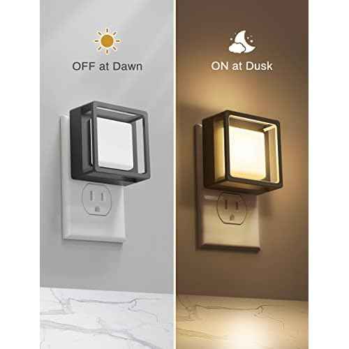 DORESshop LED Night Light, Night Lights Plug Into Wall [2 Pack] with Dusk-to-Dawn Sensor, Dimmable Nightlights, Adjustable Brightness for Bathroom, Hallway, Bedroom,Kids Room,Stairway,Soft White