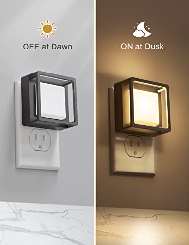 DORESshop Soft White LED Night Light 2 Pack Plug-In Wall Night Lights 3000K