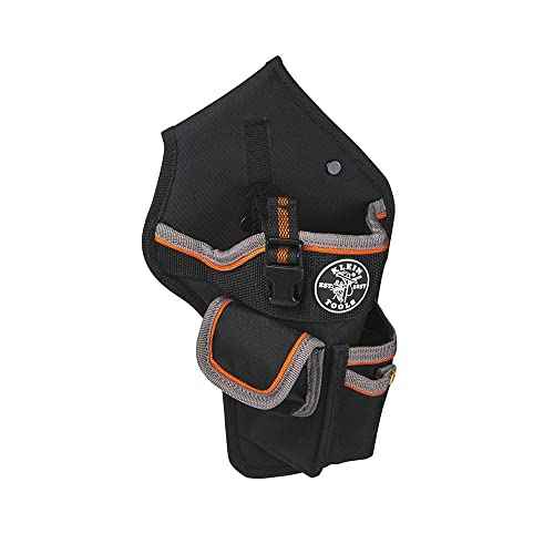 Klein Tools 5183 Tool Bag, Tradesman Pro Drill Pouch, 1680d Material, Drill Holster with Pockets for Tools and Bits