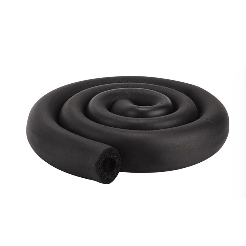 Lhazemu 1" x 3/8" Foam Pipe Insulation Tubing - Black, 6ft, for Guitar, HVAC, & Sports