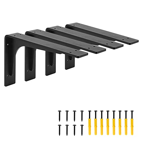Picesa 10x6 Die-Cast Heavy Duty Shelf Brackets Pack of 4 - Max 320lbs