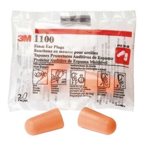 Foam Ear Plugs 25 Pairs, (Contains 25 Single Bags)