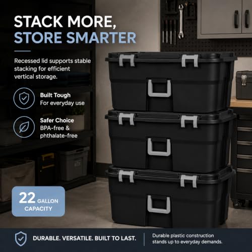 Heavy-Duty Lockable Plastic Footlocker with Wheels for Storage & Travel