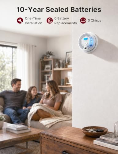 X-Sense Combo Smoke & Carbon Monoxide Detector SC07 - 1-Pack, 10-Year Battery, UL Certified