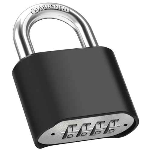 Diyife Outdoor Combination Padlock, [Design of Hidden Password] Weatherproof Resettable Combination Padlock, High Security for Sheds Fence, Locker, Home, School, Garage, Garden, Gate Hasps