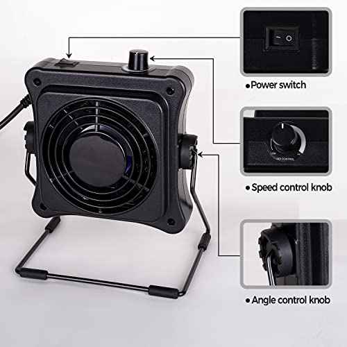 Noah Fume Extractor Solder Smoke Absorber Remover, Soldering Fan Smoke Absorber, 110V 23W Quiet DIY Working Fan for Soldering Station,Black