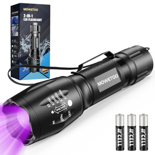 MOWETOO UV Flashlight with 395nm Black & White Light - Variation 1