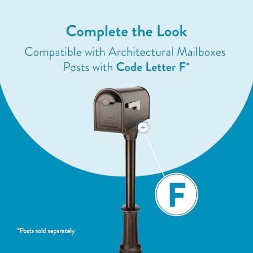 Architectural Mailboxes Winston Post Mount Mailbox Rubbed Bronze - USPS Approved