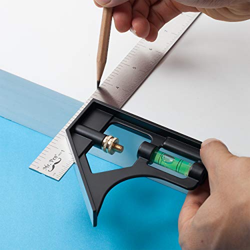 Mr. Pen 12" Combination Square – Heavy Duty Carpentry Tool, Black