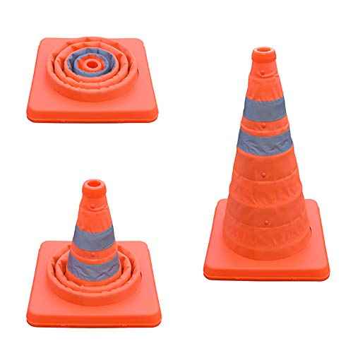 12 Inch Collapsible Traffic Multi Purpose Pop Up Reflective Safety Cone, Work Area Protection, Emergency Roadside Barrier