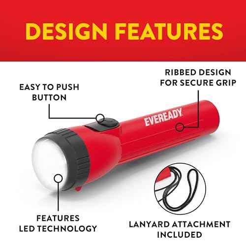 EVEREADY LED Flashlights (3-Pack), Bright Flashlights for Emergencies and Camping Gear, Power Outage Flash Light, AA Batteries Included