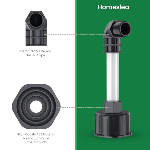 Homeslea Black AC Drain Line Unclogger Tool with 1-Inch Pipe Adapter