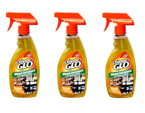Orange Glo 2-in-1 Wood Furniture Cleaner & Polish Spray with Orange Scent - 16 fl oz, Pack of 3