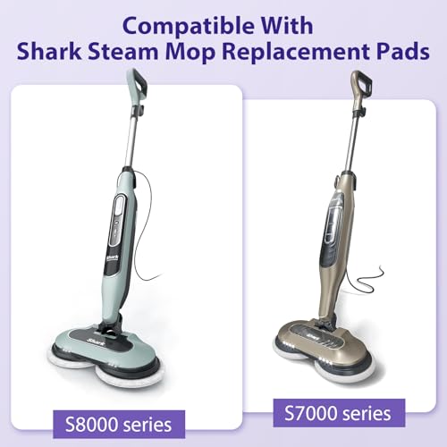 Shark Steam Mop Pad Replacement 12 Pack S8001/S8201/S7001 – Dirt Grip Microfiber Pads