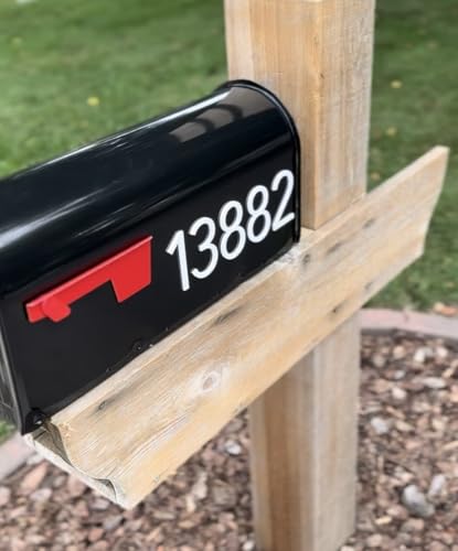 White 3D Acrylic House Numbers for Exterior, Custom Size & Installation