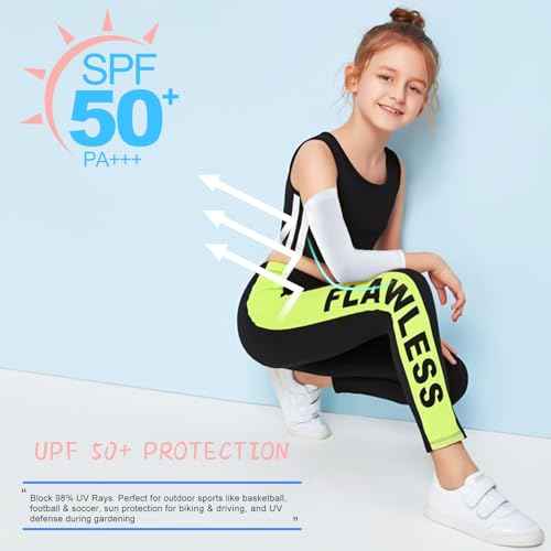 Luwint Kids/Adults UPF50+ Arm Sleeves | UV Cooling Sun Protection, Sports & Outdoor (2/4/6 Pairs) - Lightweight, Breathable