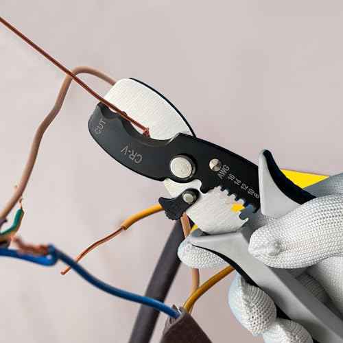 Wire Cutters Stripper, BOOSDEN 8 inch Cable Cutters, Awg Wire Cutters,Precision Wire Stripper,Heavy Duty Cable Cutters, Spring Cable Cutting Pliers for Aluminum Wire,Communications Cable Cutting