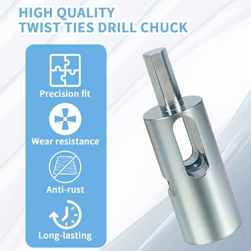 9 Gauge Twist Ties Tool Stainless Steel Twist Ties Drill Truck Tool Fence Wire Twisting Tools for Chain Link Fence Wire Making