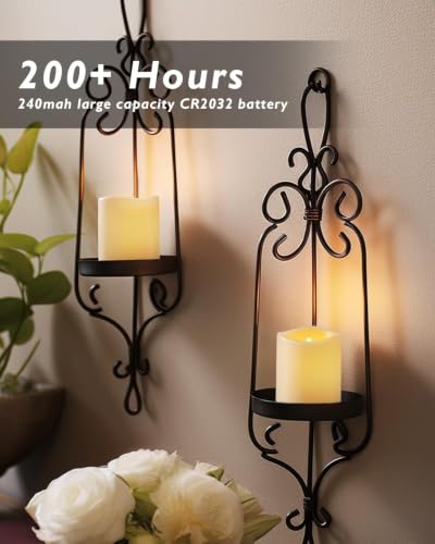 Homemory Ivory Flickering LED Votive Candles - 24 Pack, Warm White, Battery Operated