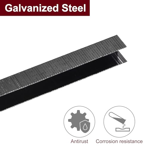 Black Galvanized Steel Narrow Crown Staples 7/16 x 1/2 inch for Staplers, 2000 pcs