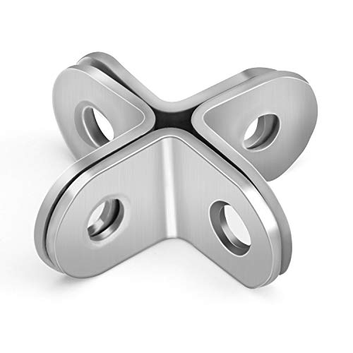 ZOENHOU 100PCS 20x20mm Stainless Steel L Brackets Corner Supports with 200 Screws