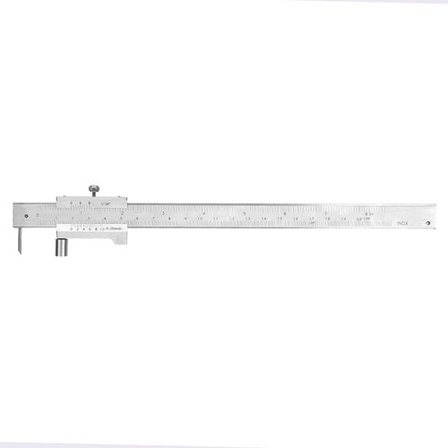 Kodrily 200mm Scribing Caliper, 8in Vernier Calipers, Stainless Steel Parallel Cross Caliper Gauges, Metal Marking Tool with PU Leather Bag for Industry Marking, 1Pcs