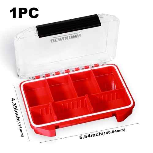 IPX4 Waterproof Small Storage Parts Organizer, Small Parts Case with Removable Dividers, Screwdriver Bit Set Box