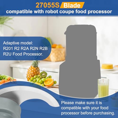 27055 S Blade for Robot Coupe Food Processor – Serrated Stainless Steel Cutter Head