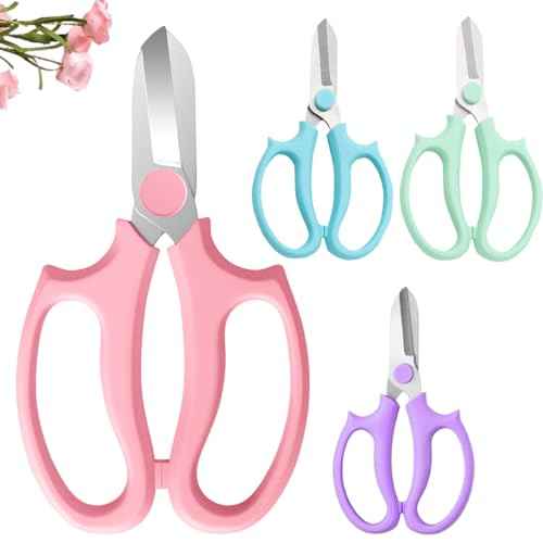 4 PCS Flower Scissors, Floral Shears Garden Pruning Shears Fruit Picking Trimming, Gardening Tool