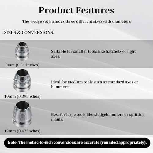 30 Pcs Round Axe Handle, Metal Wedge Hammer Handle Wedges, Hand Steel Wedges for Axe Claw Hammer Sledge(0.31/0.39/0.47 Inch)