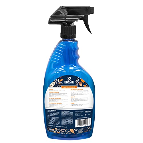 Roman E-Z Hang Peel & Stick Wallpaper Helper Spray, Clear, 32 oz, Non-Staining