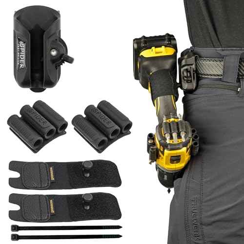 Spider Tool Holster - Improve The Way You Carry Your Power Drill, Driver, Multitool, Pneumatic, Multi-Tool and More on Your Belt - Compatible With All Major Tool Brands