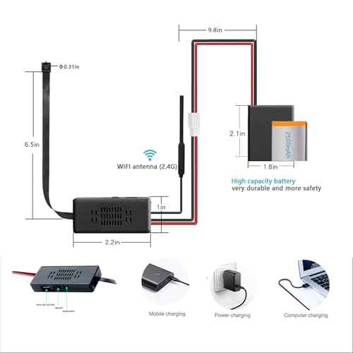 Indoor Surveillance Camera£¬WiFi Camera, HD 4K Camera DIY Module for Home¡¢Office Security - Black