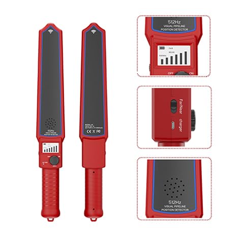 512HZ Pipe Locator Receiver Underground Pipeline Tester Locator,Sewer