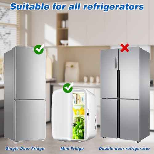 Bremorou 2 Pack Freezer Door Latches Refrigerator Lock Freezer Lock for Upright Freezer Refrigerator Fridge Freezer Door Lock Proof Refrigerator Lock Baby Safety Fridge Door Latch Locks (White)