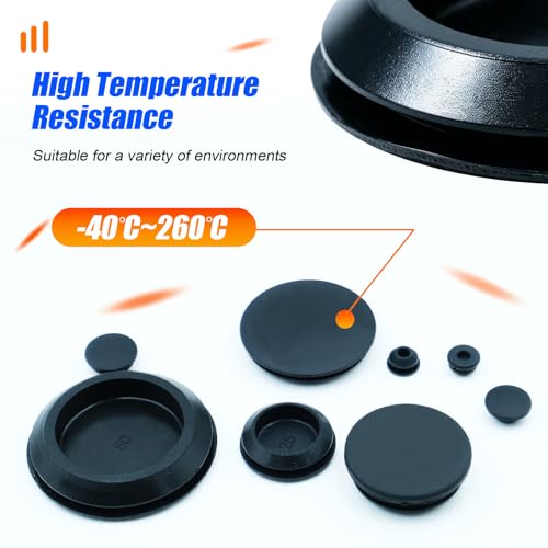 6PCS 1-1/4 Inch (32mm) Silicone Rubber Hole Plugs Waterproof Sealing Caps