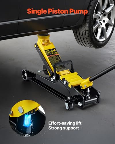 VEVOR 2.5 Ton Low Profile Steel Racing Floor Jack - Heavy Duty Car Lifter