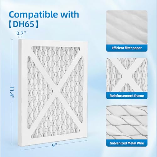 DH65 DR65 MERV 11 Replacement Filter (4 Pack) for Honeywell TrueDRY Dehumidifier